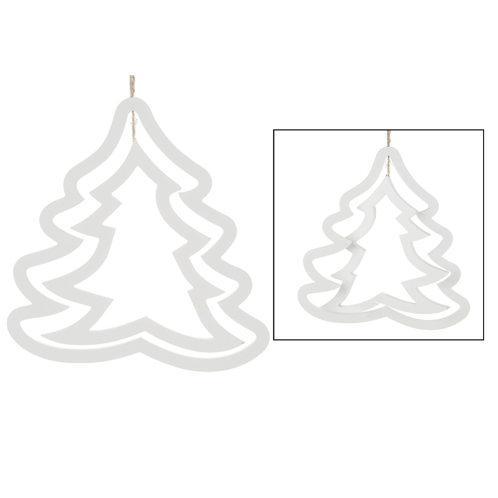 HANGING ORNAMENTS TREE WHITE 31.5CM