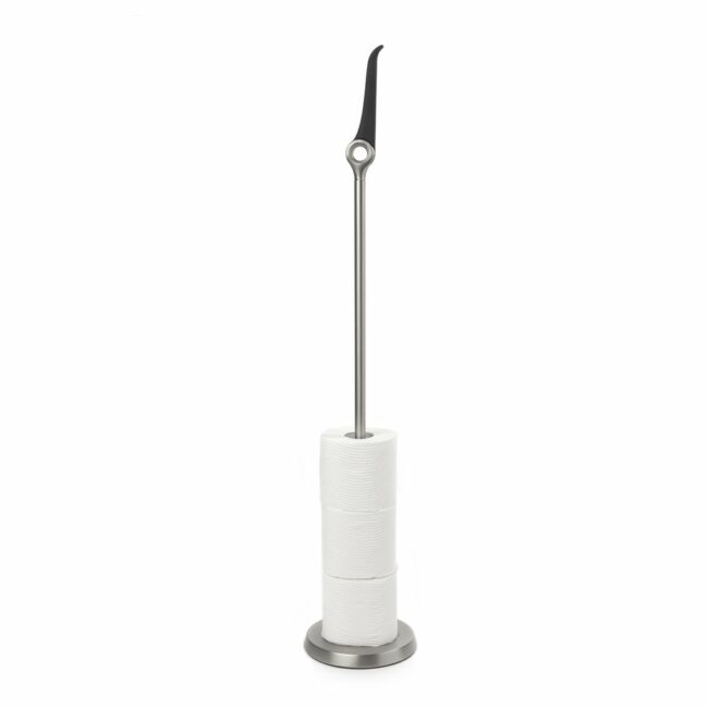 TUCAN TOILET PAPER STAND NICKEL 20.3X20.3X73.7CM - Image 3