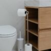 TUCAN TOILET PAPER STAND NICKEL 20.3X20.3X73.7CM - Image 5