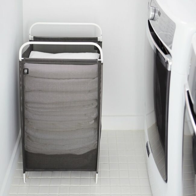 CINCH LAUNDRY HAMPER GREY/WHITE 75.56X40.64X26CM - Image 2