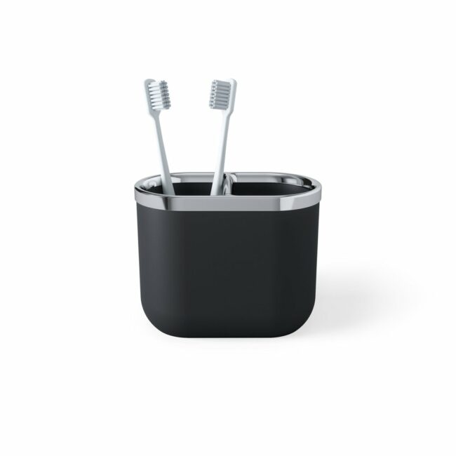 JUNIP TOOTHBRUSH HOLDER CHROME/BLACK 12.7X7.31X10.16CM