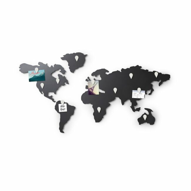 MAP WALL TRACK YOUR TRAVELS TITANIUM 52.07X33.02X2.54CM
