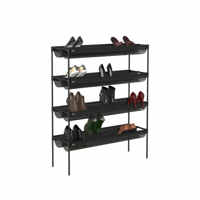 SHOE SLING SHOE RACK BLACK 92.08X32.39X58.29CM - Image 4
