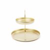 POISE TWO TIERED TRAY BRASS 20.32X18.42CM - Image 3