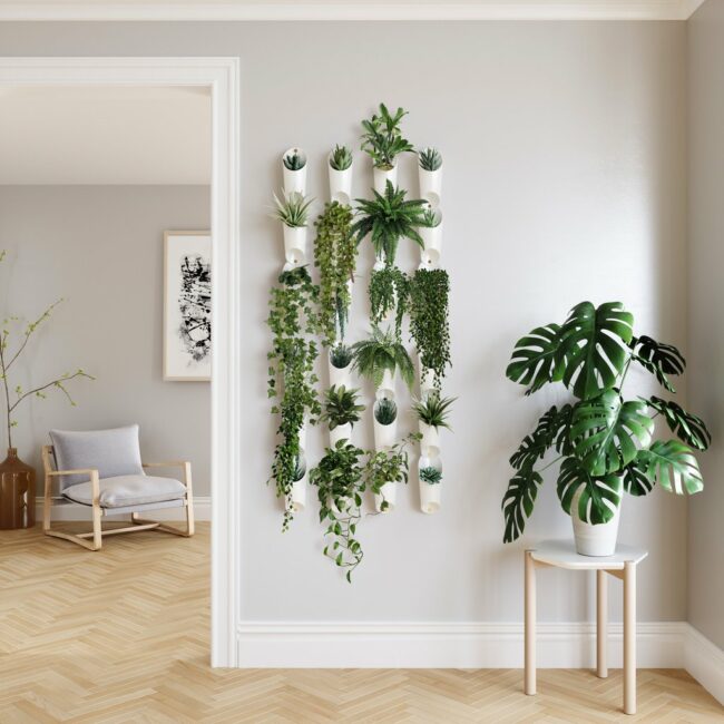 FLORALINK WALL VASE WHITE 10.16X69.22CM 3PCS - Image 4
