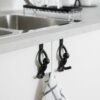 SET OF 2 BUDDY OVER THE DOOR CABINET HOOK SPACE SAVING BLACK 6.2X7.4X12.9CM - Image 4