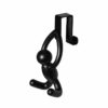 SET OF 2 BUDDY OVER THE DOOR CABINET HOOK SPACE SAVING BLACK 6.2X7.4X12.9CM