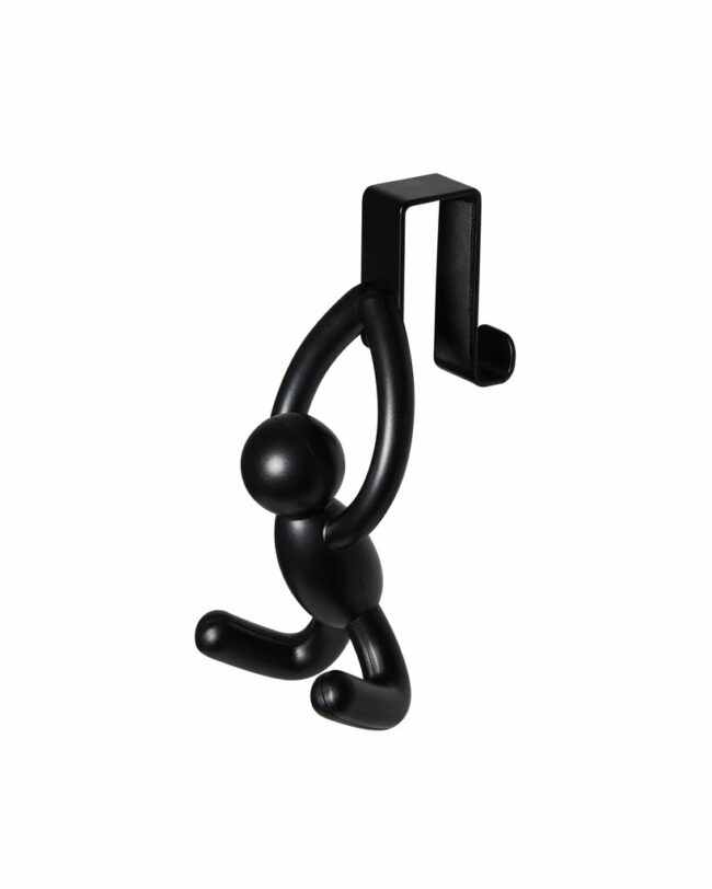 SET OF 2 BUDDY OVER THE DOOR CABINET HOOK SPACE SAVING BLACK 6.2X7.4X12.9CM