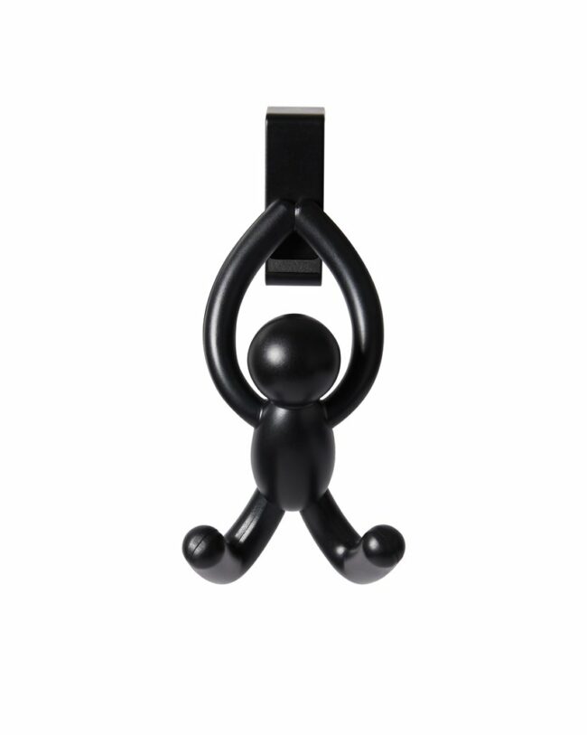 SET OF 2 BUDDY OVER THE DOOR CABINET HOOK SPACE SAVING BLACK 6.2X7.4X12.9CM - Image 3