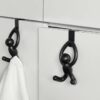 SET OF 2 BUDDY OVER THE DOOR CABINET HOOK SPACE SAVING BLACK 6.2X7.4X12.9CM - Image 5