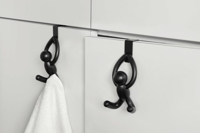 SET OF 2 BUDDY OVER THE DOOR CABINET HOOK SPACE SAVING BLACK 6.2X7.4X12.9CM - Image 5
