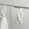 SET OF 2 BUDDY OVER THE DOOR CABINET HOOK SPACE SAVING WHITE 6.2X7.4X12.9CM - Image 4