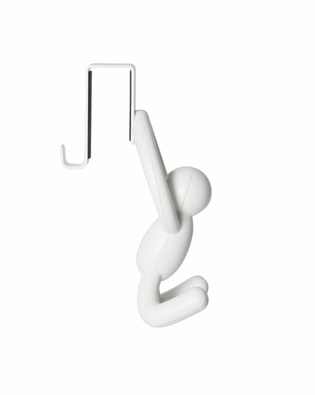 SET OF 2 BUDDY OVER THE DOOR CABINET HOOK SPACE SAVING WHITE 6.2X7.4X12.9CM - Image 3