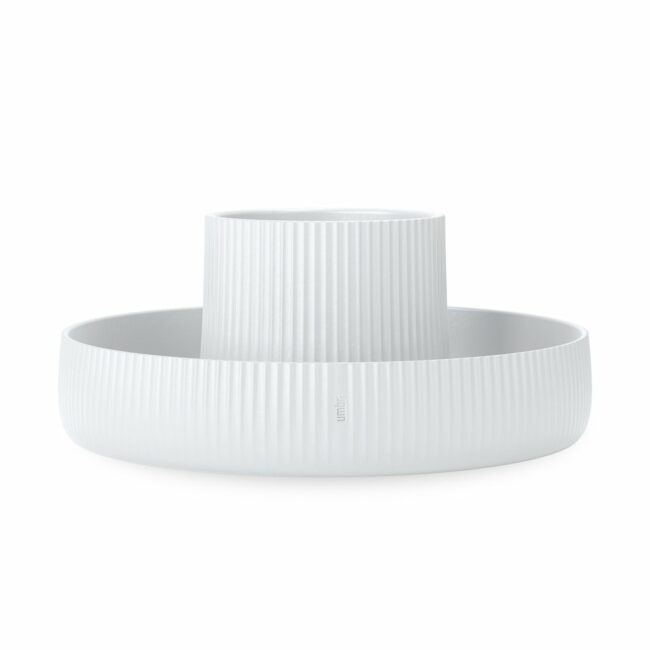 FOUNTAIN PLANTER WHITE D:25 X 12.7CM - Image 3
