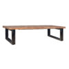 SOLID COFFEE TABLE MANGO BLACK WITH METAL LEG 140X80X45CM - Image 2