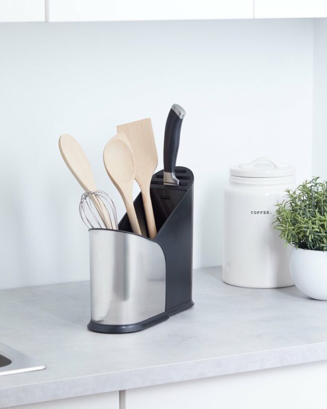 FURLO NICKEL UTENSIL HOLDER BLACK 27.94X10.16X24.13CM - Image 2