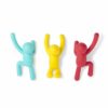 SET OF 3 BUDDY WALL HOOK RED/YELLOW/L.BLUE 25.4X19.05CM