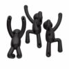 SET OF 3 BUDDY WALL HOOK BLACK 25.4X19.05CM - Image 2