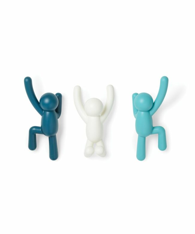 SET OF 3 BUDDY HOOK BLUE DUAL 7,62 X 16,51 X 7,62CM