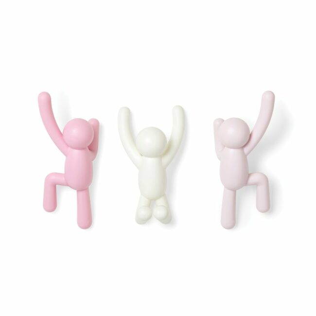SET OF 3 BUDDY HOOK PINK DUAL 7,62 X 16,51 X 7,62CM