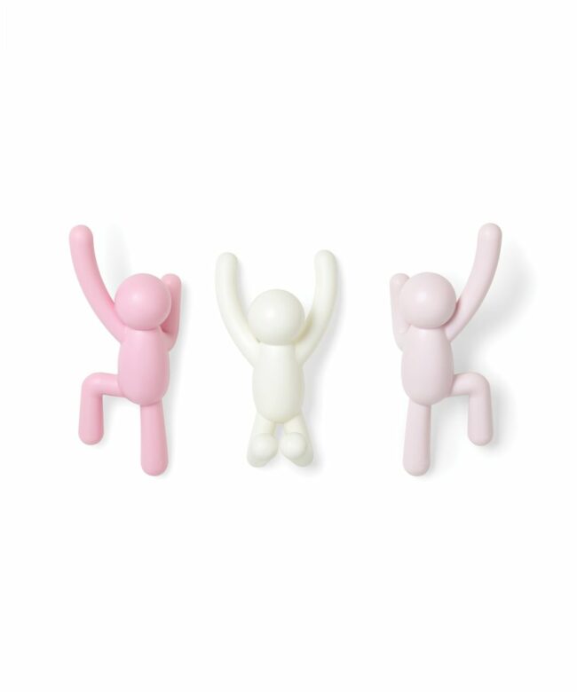 SET OF 3 BUDDY HOOK PINK DUAL 7,62 X 16,51 X 7,62CM