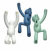 SET OF 3 BUDDY WALL HOOK BLUE/GREEN/WHITE 25.4X19.05CM - Image 2