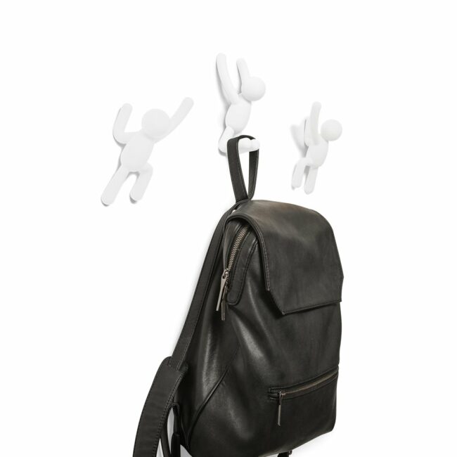 SET OF 3 BUDDY WALL HOOK WHITE 25.4X19.05CM - Image 3