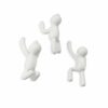 SET OF 3 BUDDY WALL HOOK WHITE 25.4X19.05CM