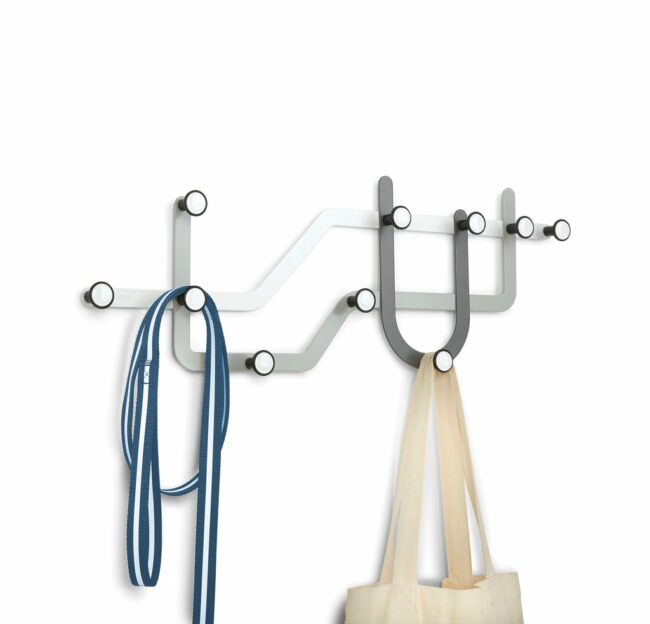 SUBWAY WALL HOOK GREY/WHITE 57.8X3.8X20.3CM - Image 3