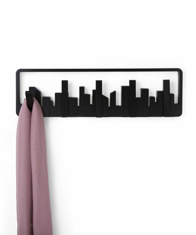 SKYLINE WALL MOUNTED HOOK BLACK 49.86X14.94X2.87CM - Image 3