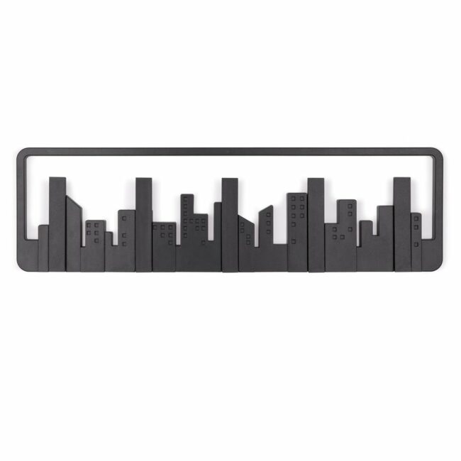 SKYLINE WALL MOUNTED HOOK BLACK 49.86X14.94X2.87CM