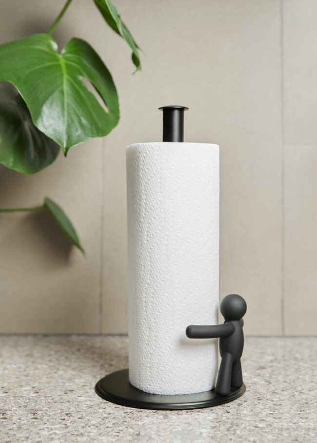 BUDDY PAPER TOWEL HOLDER BLACK 33.65X18.19CM - Image 4