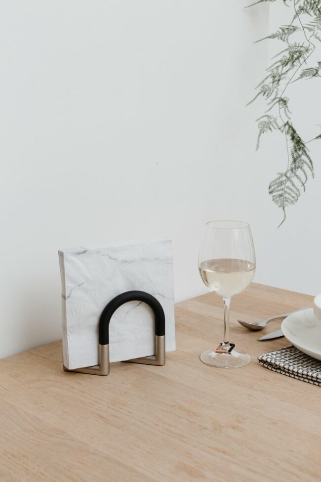 SWIVEL NAPKIN HOLDER BLACK/NICKEL 9.85X6.98X11.43CM - Image 5