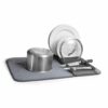 UDRY DRYING MAT DISH DRAINER CHARCOAL 60.96X3.81CMX45.72CM