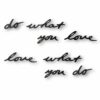 SET OF 8 'DO WHAT YOU LOVE' MANTRA WALL DECOR BLACK 31.75X6.99X1.27CM