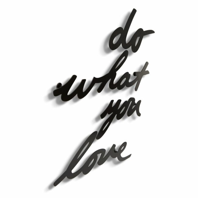 SET OF 8 'DO WHAT YOU LOVE' MANTRA WALL DECOR BLACK 31.75X6.99X1.27CM - Image 3