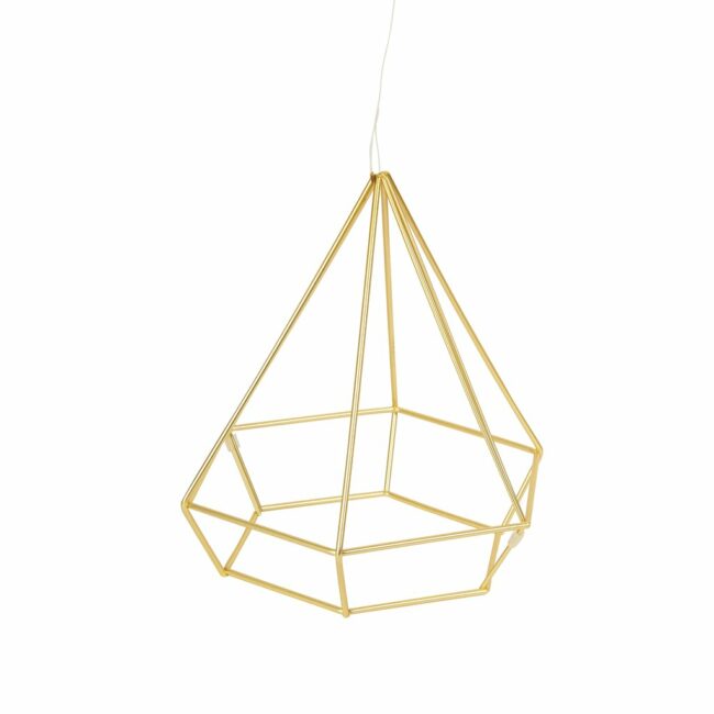 SET OF 6 PRISMA WALL DECOR MAT BRASS 3 SHAPES 25.4X22.55X10.8CM - Image 3