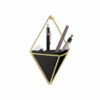 SET OF 2 TRIGG WALL DISPLAY SMALL BLACK/BRASS 12X6.4X19CM - Image 2