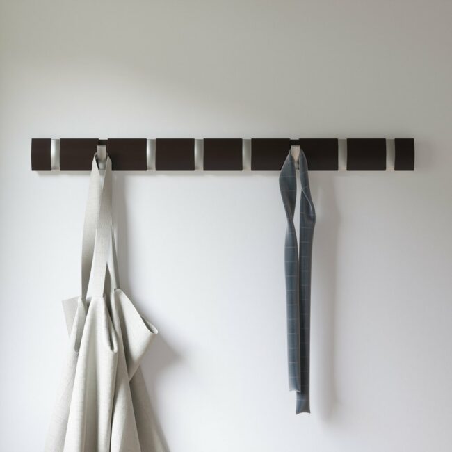 FLIP 8 WALL MOUNTED HOOKS 82.3X3.18X6.60CM