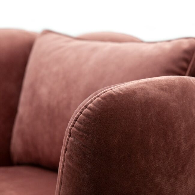 ARMCHAIR MARIA PINK VELVET 83X77X75CM - Image 4