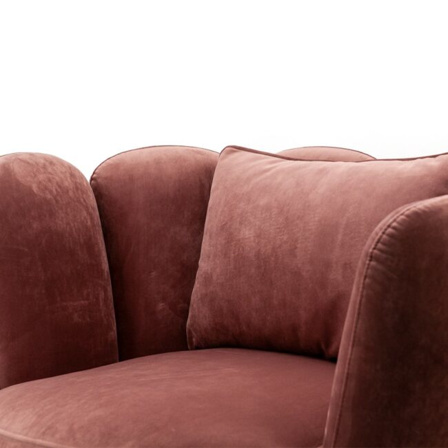 ARMCHAIR MARIA PINK VELVET 83X77X75CM - Image 5