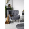 ARMCHAIR PETER BLACK 84X84X85CM - Image 2