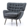 ARMCHAIR PETER BLACK 84X84X85CM