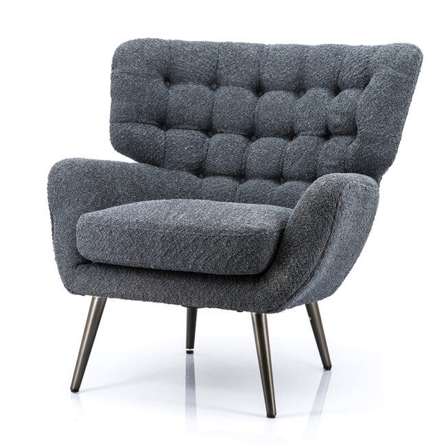 ARMCHAIR PETER BLACK 84X84X85CM