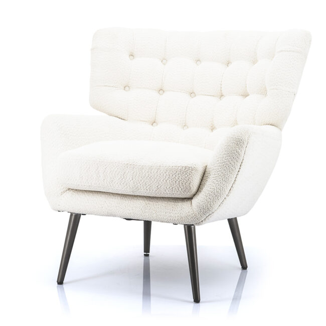 ARMCHAIR PETER WHITE 84X84X85CM