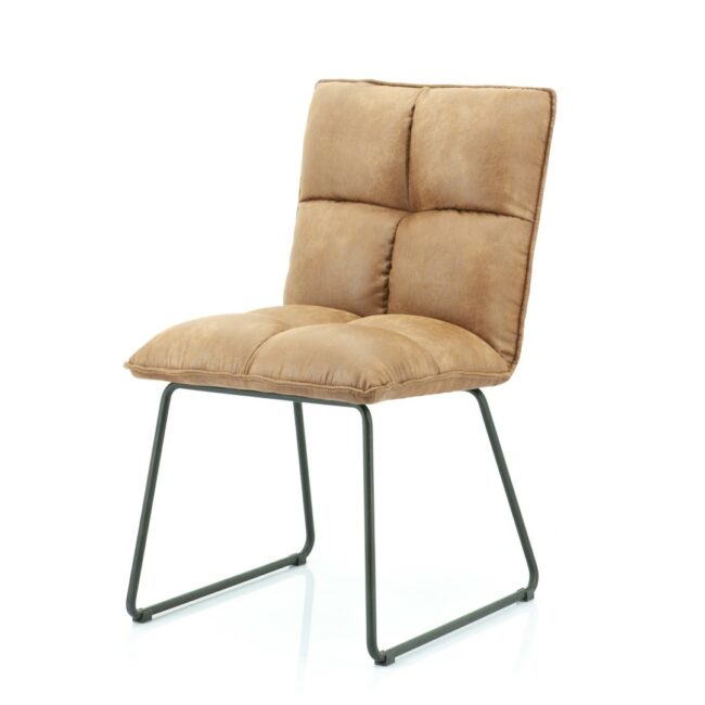 CHAIR RUBY COGNAC TOPPER 49x60x89CM