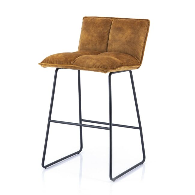 BARCHAIR RUBY OCHRE ADORE 43x47x87CM
