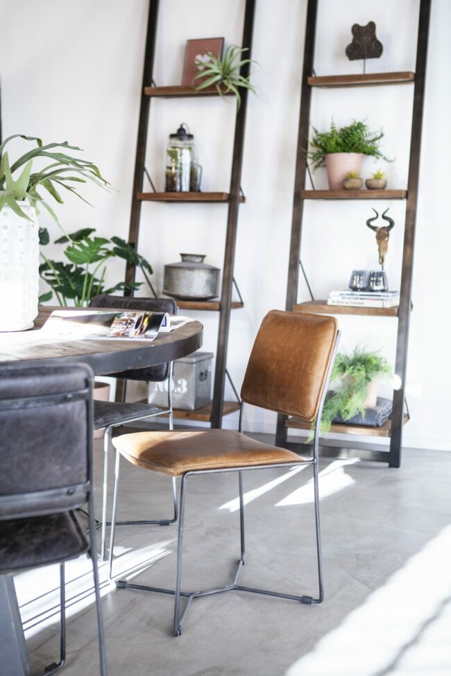 CHAIR MEES ANTHRACITE VINTAGE LEATHER 45x57x80CM - Image 3