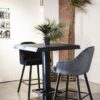 COUNTER TABLE BLACK 80X80X94CM - Image 2