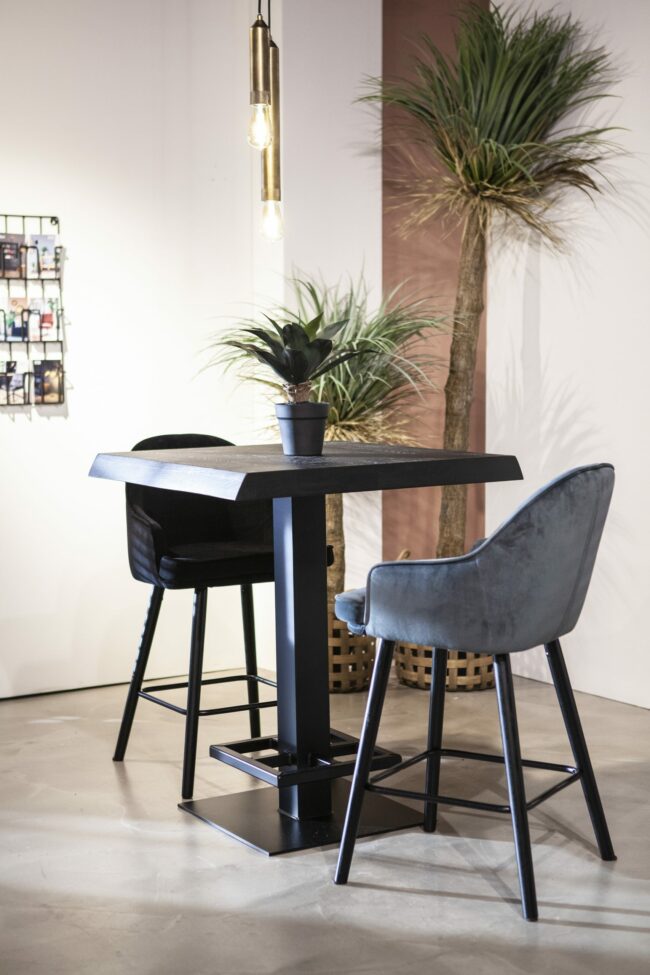 COUNTER TABLE BLACK 80X80X94CM - Image 2